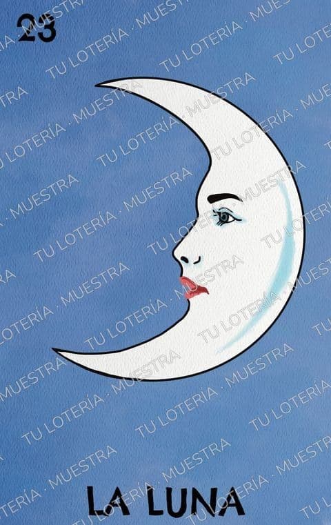 Carta de lotería: La Luna