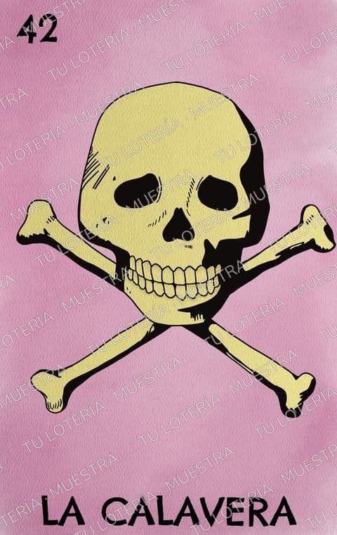 Carta de lotería: La Calavera